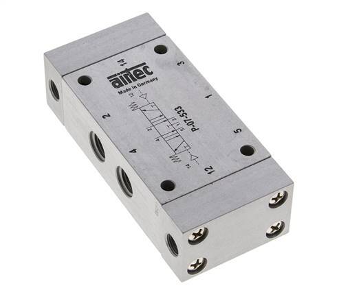 valve pilote d'air centrale d'échappement 5/3 G1/4'' 0-8bar/0-112psi Airtec