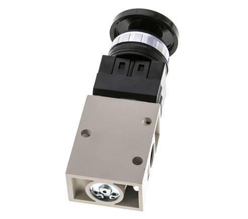 robinet à bouton-poussoir 3/2 G1/4'' noir 0-8bar/0-112psi YPC