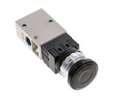 robinet à bouton-poussoir 3/2 G1/4'' noir 0-8bar/0-112psi YPC
