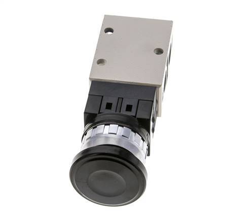 robinet à bouton-poussoir 3/2 G1/4'' noir 0-8bar/0-112psi YPC