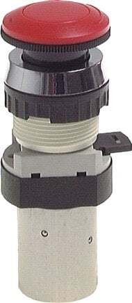 5/2 M5 Valve bouton d'arrêt d'urgence rouge 0-12bar/0-168psi 30.5mm Airtec