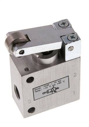 valve universelle à levier à rouleaux 3/2 G1/4'' à usage intensif -0.95-10bar/-13.2-140psi