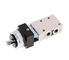 vanne rotative 3/2 G1/8'' noire 0-8bar/0-112psi YPC