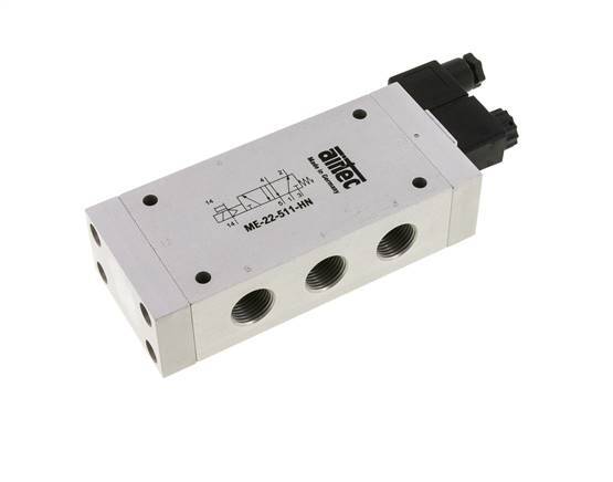 electrovanne 5/2 G1/2'' (G1/8'') Pilote externe 230V AC 0-10bar/0-140psi Airtec