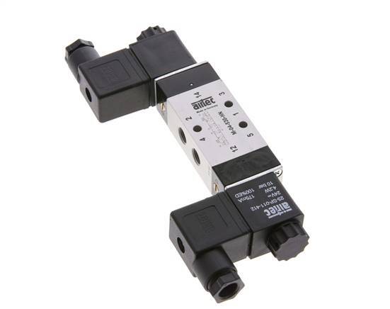 5/3 G1/8'' Center Closed Solenoid Valve 230V AC 3-10bar/42-140psi Airtec