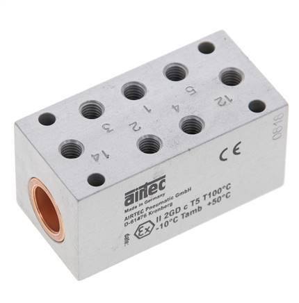 5/2 M5 Valve pilote d'air bistable ATEX 0-10bar/0-140psi Airtec