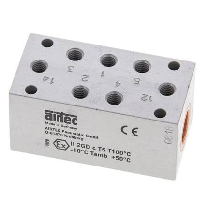 5/2 M5 Valve pilote d'air bistable ATEX 0-10bar/0-140psi Airtec