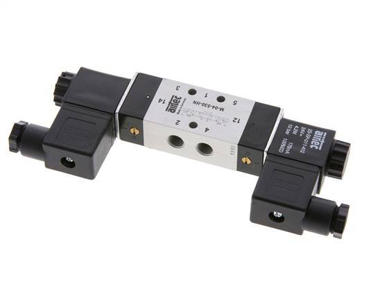 5/3 G1/8'' Electrovanne à centre fermé 12V DC 3-10bar/42-140psi Airtec