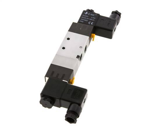 5/3 G1/4'' (G1/8'') Electrovanne de centre de pression 230V AC 1.5-8bar/21.0-112psi E.MC