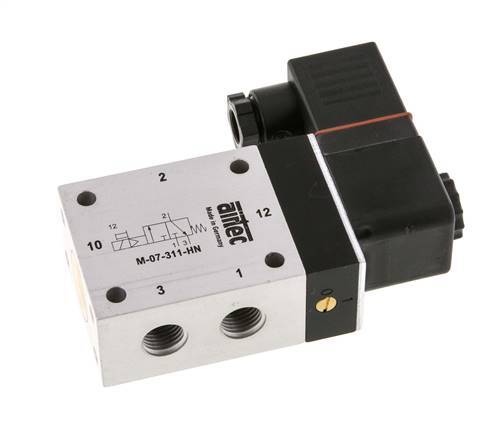 3/2 G1/4'' NC Solenoid Valve 24V DC ATEX 2.5-10bar/35.0-140psi Airtec