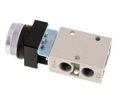 vanne à bouton poussoir 3/2 G1/4'' noir 0-8bar/0-112psi YPC