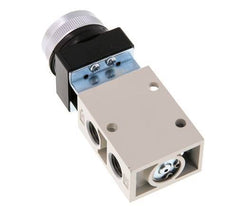 vanne à bouton poussoir 3/2 G1/4'' noir 0-8bar/0-112psi YPC
