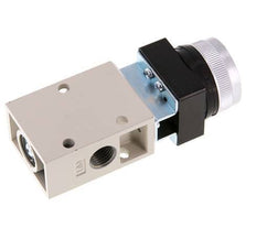 vanne à bouton poussoir 3/2 G1/4'' noir 0-8bar/0-112psi YPC