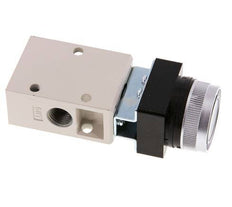vanne à bouton poussoir 3/2 G1/4'' noir 0-8bar/0-112psi YPC