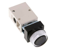 vanne à bouton poussoir 3/2 G1/4'' noir 0-8bar/0-112psi YPC