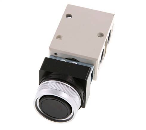 vanne à bouton poussoir 3/2 G1/4'' noir 0-8bar/0-112psi YPC