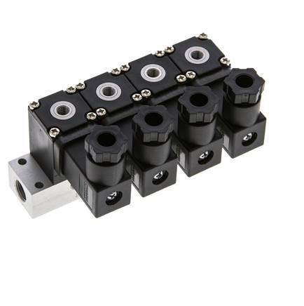 4x3/2 M5 NC Solenoid Valve 12V DC -0.95-8bar/-13.2-112psi Airtec