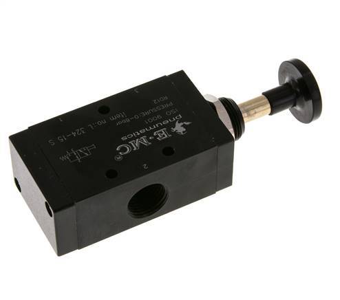 vanne à levier manuel axiale 3/2 G1/2'' 0-8bar/0-112psi E.MC