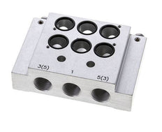 Plaque d'extrémité avec deux sièges de valve pour Airtec KM09