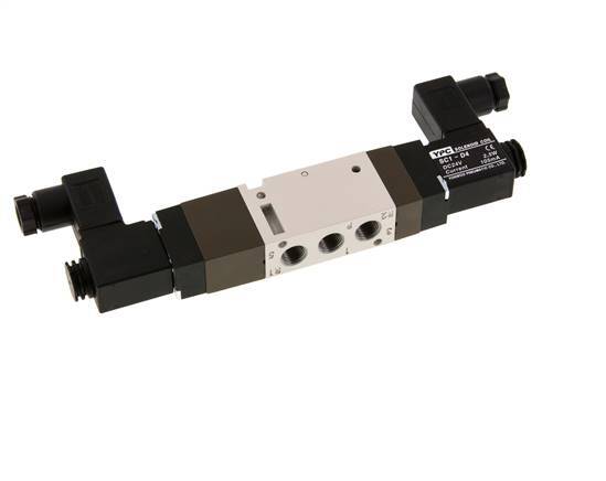 5/3 G1/8'' Electrovanne à centre fermé 24V DC 2-10bar/28-140psi YPC