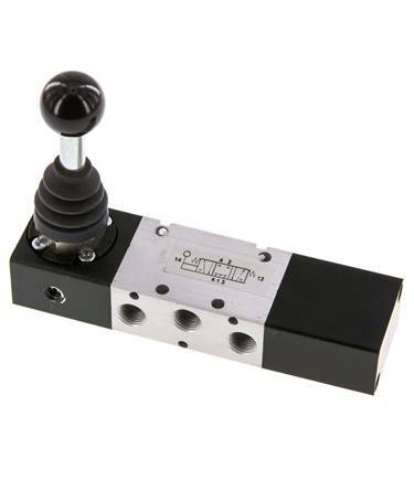 vanne manuelle à levier à centre fermé 5/3 G1/8'' -0.95-10bar/-13.2-140psi