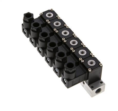 6x3/2 M5 NC Electrovanne 12V DC -0.95-8bar/-13.2-112psi Airtec