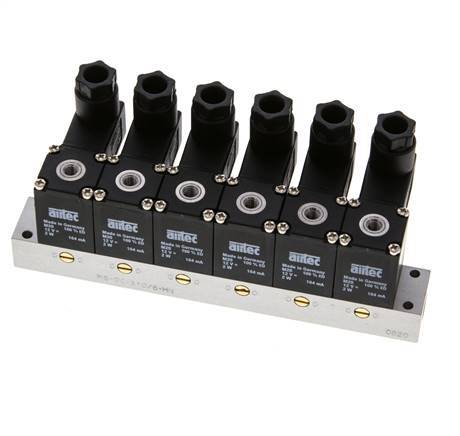 6x3/2 M5 NC Electrovanne 12V DC -0.95-8bar/-13.2-112psi Airtec