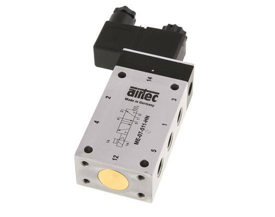 electrovanne 5/2 G1/4'' (G1/8'') Pilote externe 115V AC -0.95-10bar/-13.2-140psi Airtec