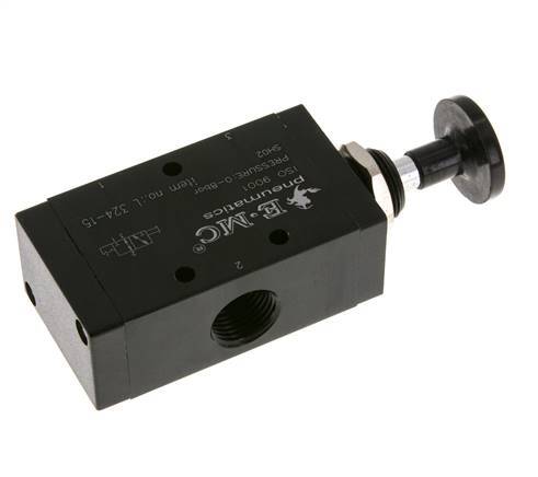 3/2 G1/2'' Axial Hand Lever Valve Detent 0-8bar/0-112psi E.MC