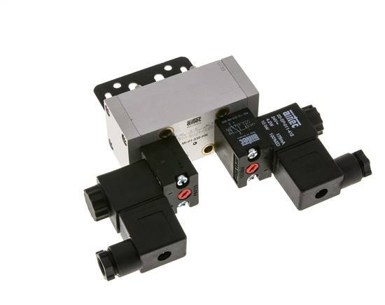 5/3 ISO 5599-1 Center Closed Solenoid Valve 24V AC 3-10bar/42-140psi Airtec