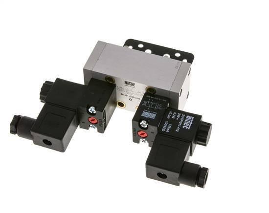 5/3 ISO 5599-1 Center Closed Solenoid Valve 24V AC 3-10bar/42-140psi Airtec