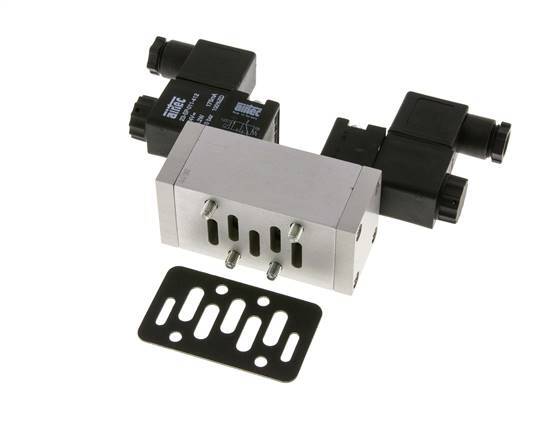 5/3 ISO 5599-1 Center Closed Solenoid Valve 24V AC 3-10bar/42-140psi Airtec