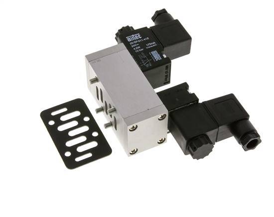 5/3 ISO 5599-1 Center Closed Solenoid Valve 24V AC 3-10bar/42-140psi Airtec