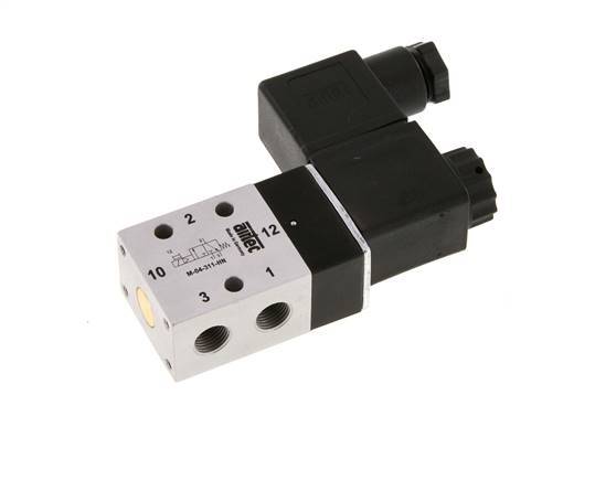 3/2 G1/8'' NC Solenoid Valve 12V DC 2.5-10bar/35.0-140psi Airtec