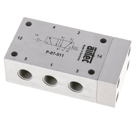 valve pilote d'air 5/2 G1/4'' 0-10bar/0-140psi Airtec