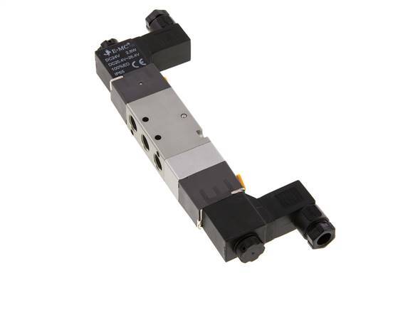 5/3 G1/8'' Electrovanne à centre fermé 230V AC 1.5-8bar/21.0-112psi E.MC