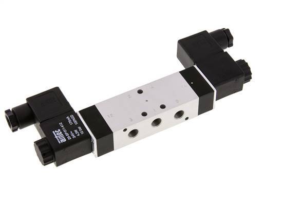 5/3 G1/8'' Pressure Center Solenoid Valve 12V DC 3-10bar/42-140psi Airtec