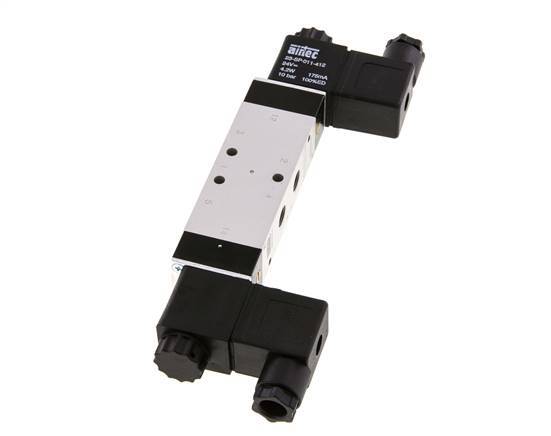 5/3 G1/8'' Pressure Center Solenoid Valve 12V DC 3-10bar/42-140psi Airtec