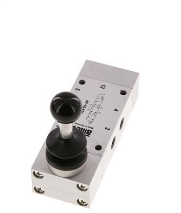 valve à levier central d'échappement 5/3 G1/8'' 0-10bar/0-140psi Airtec