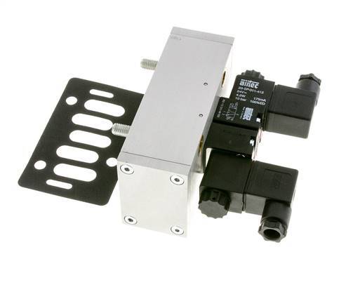 5/3 ISO 5599-3 Exhaust Center Solenoid Valve 48V DC 3-10bar/42-140psi Airtec