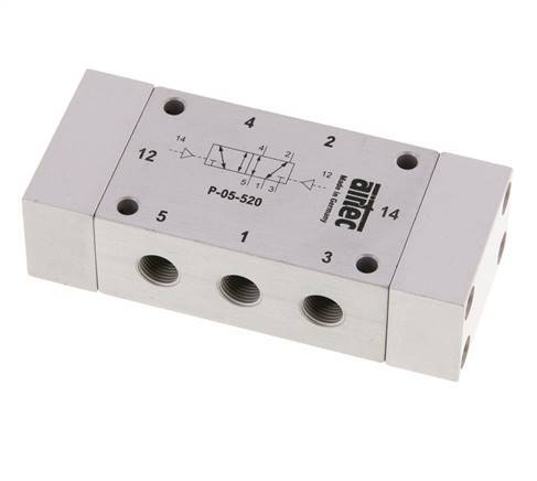 valve pilote d'air bistable 5/2 G1/8'' 0-10bar/0-140psi Airtec