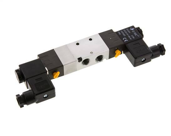 5/3 G1/4'' (G1/8'') Electrovanne de centre de pression 24V AC 1.5-8bar/21.0-112psi E.MC