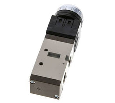 vanne à bouton poussoir 5/2 G1/4'' (G1/8'') Noir 0-8bar/0-112psi YPC