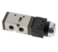 vanne à bouton poussoir 5/2 G1/4'' (G1/8'') Noir 0-8bar/0-112psi YPC