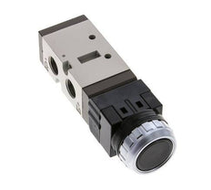 vanne à bouton poussoir 5/2 G1/4'' (G1/8'') Noir 0-8bar/0-112psi YPC
