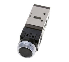 vanne à bouton poussoir 5/2 G1/4'' (G1/8'') Noir 0-8bar/0-112psi YPC