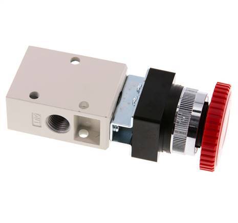 bouton d'arrêt d'urgence 3/2 G1/4'' rouge 0-8bar/0-112psi YPC