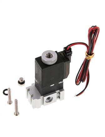 3/2 M5 NO Electrovanne 24V DC 0-8bar/0-112psi Fiche à 2 broches YPC