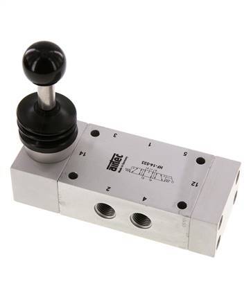 valve à levier central d'échappement 5/3 G1/4'' 0-12bar/0-168psi Airtec