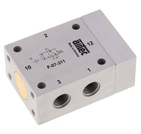 valve pilote d'air 3/2 G1/4'' (G1/8'') 1-10bar/14-140psi Airtec